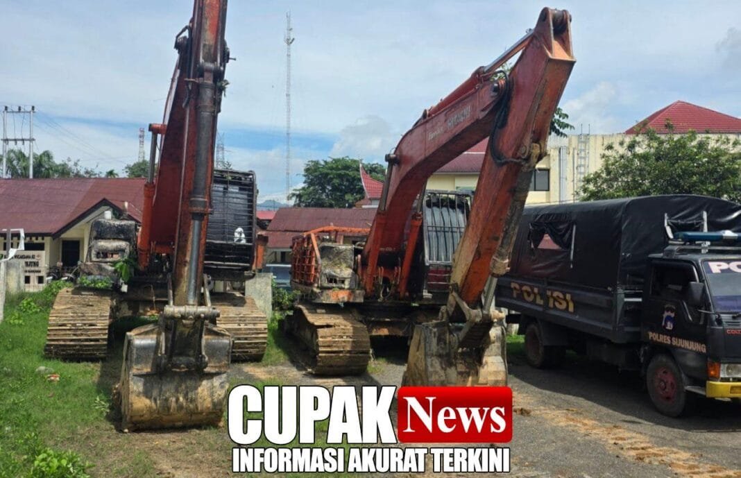Polres Sijunjung Ungkap Aktivitas PETI di Sungai Batang Lisun, Tujuh Orang Diamankan