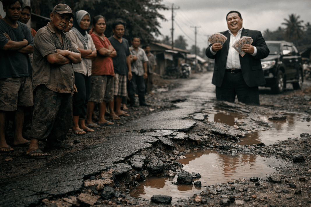Rapor Merah Infrastruktur Solok: Aspal Tipis, Beton Keropos, Kontraktor “Kenyang”