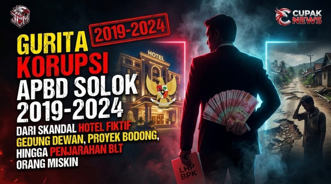 Gurita Korupsi APBD Solok 2019-2024: Dari Skandal Hotel Fiktif Gedung Dewan, Proyek Bodong, Hingga Penjarahan BLT Orang Miskin