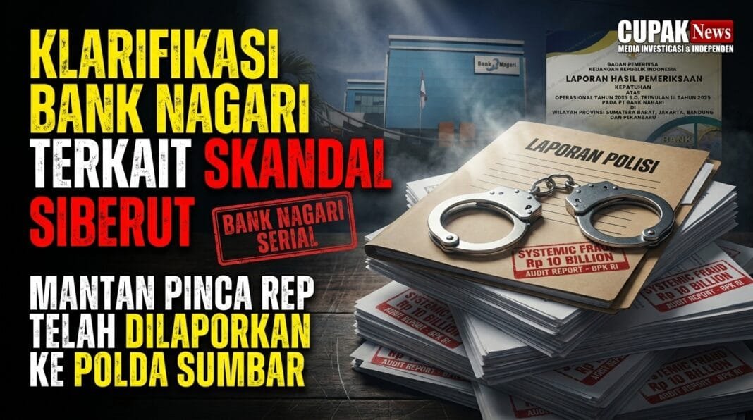 Klarifikasi Bank Nagari Terkait Skandal Siberut: “Mantan Pinca REP Telah Dilaporkan ke Polda Sumbar”