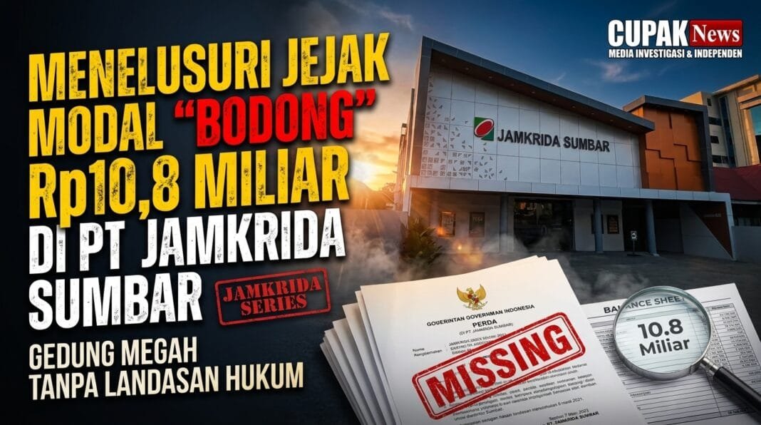 Menelusuri Jejak Modal “Bodong” Rp10,8 Miliar di PT Jamkrida Sumbar: Gedung Megah Tanpa Landasan Hukum