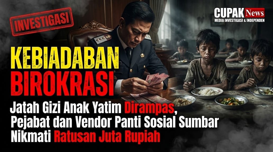 Kebiadaban Birokrasi: Jatah Gizi Anak Yatim Dirampas, Pejabat dan Vendor Panti Sosial Sumbar Nikmati Ratusan Juta Rupiah