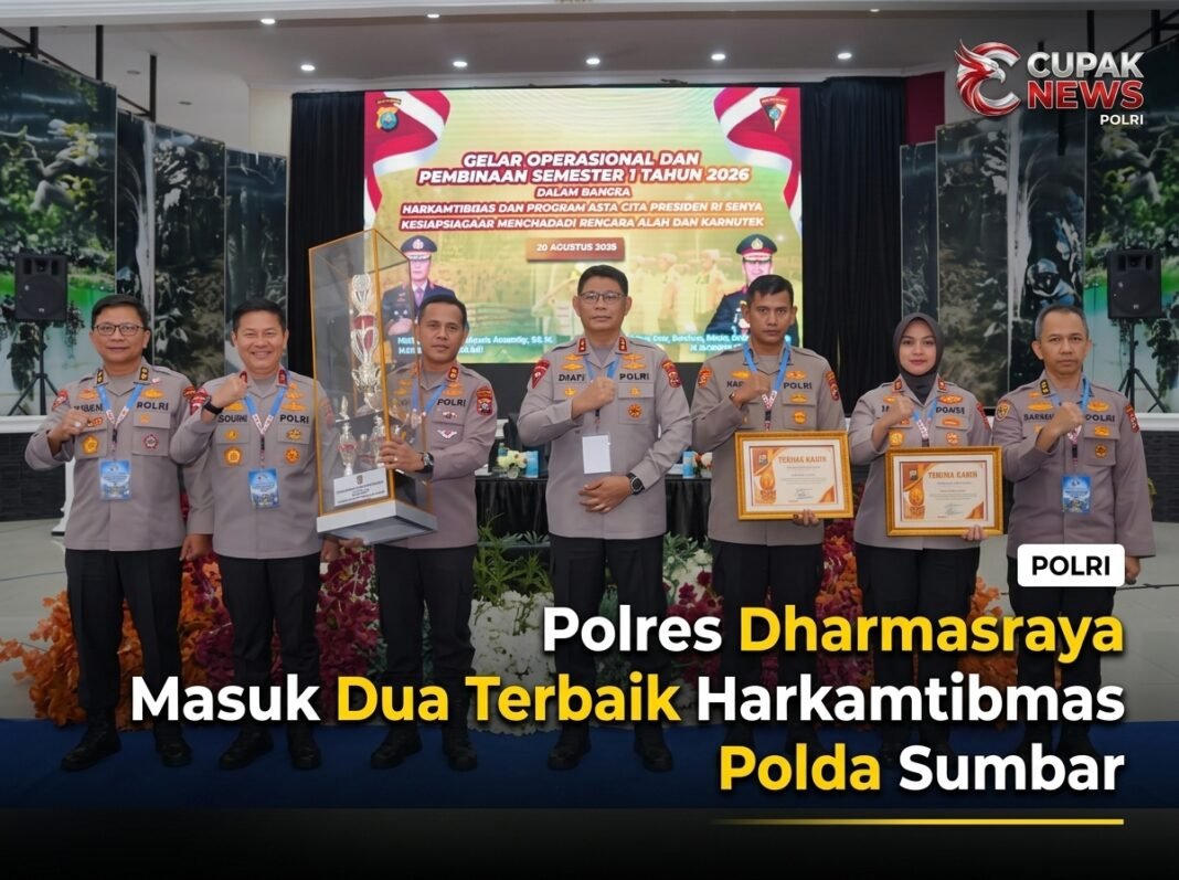 Polres Dharmasraya Masuk Dua Terbaik Harkamtibmas Polda Sumbar