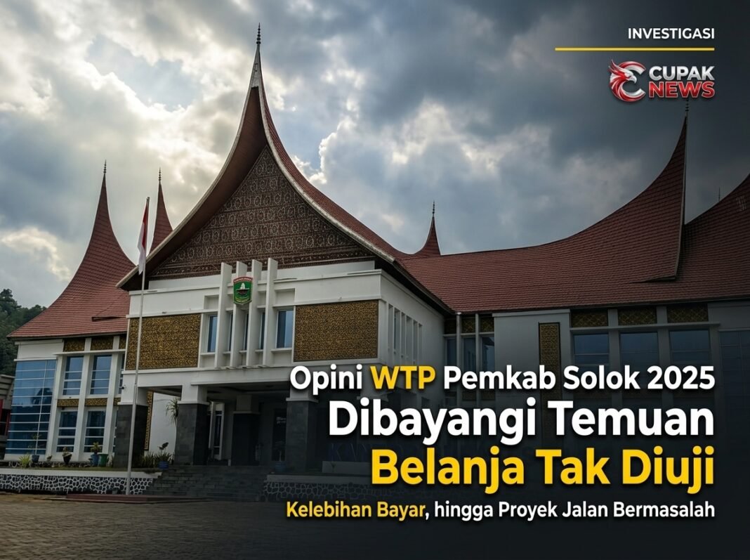 Opini WTP Pemkab Solok 2025 dibayangi temuan BPK terkait belanja, kelebihan pembayaran dan proyek jalan