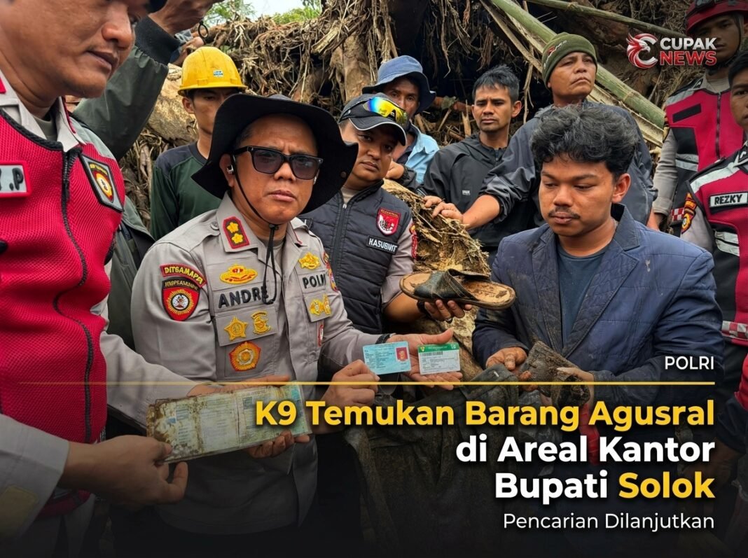 K9 Temukan Barang Agusral di Areal Kantor Bupati Solok, Pencarian Dilanjutkan