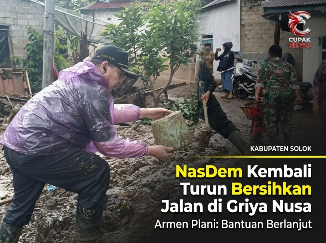 NasDem Kembali Turun Bersihkan Jalan di Griya Nusa, Armen Plani: Bantuan Berlanjut