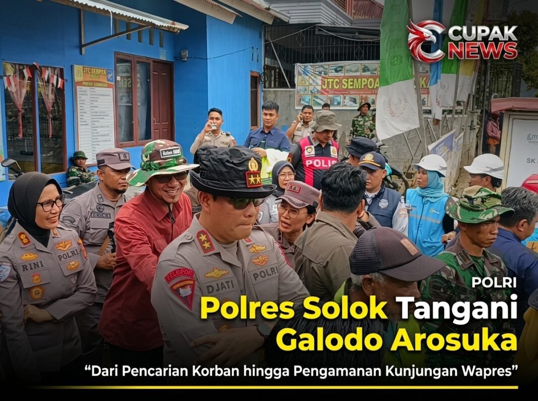 Polres Solok Tangani Galodo Arosuka, Dari Pencarian Korban hingga Pengamanan Kunjungan Wapres