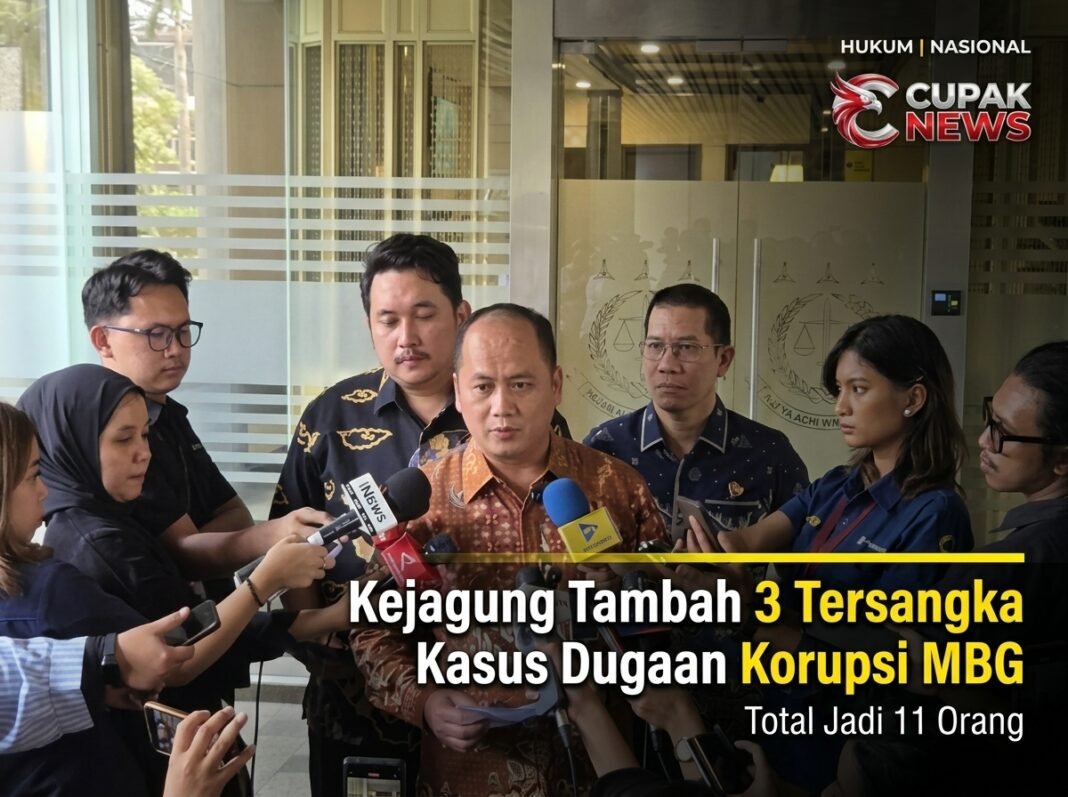 Kejagung Tambah 3 Tersangka Kasus Dugaan Korupsi MBG, Total Jadi 11 Orang