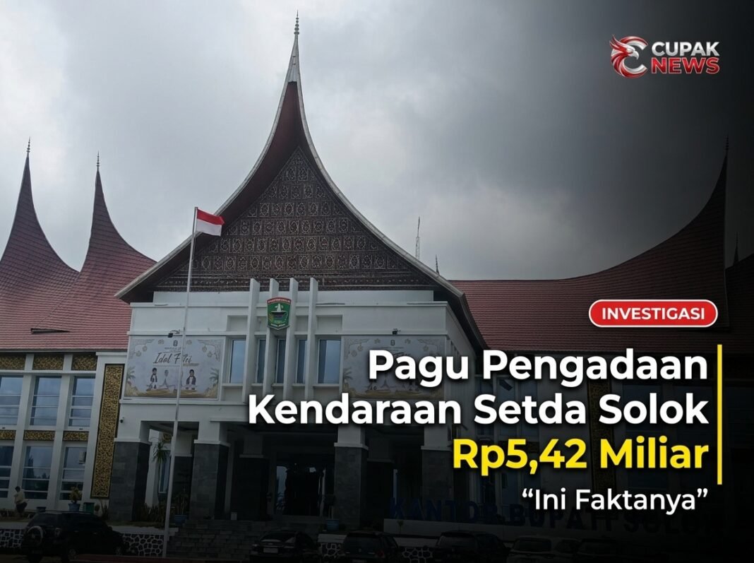Ilustrasi pengadaan kendaraan dinas dan penelusuran anggaran Setda Kabupaten Solok tahun 2026