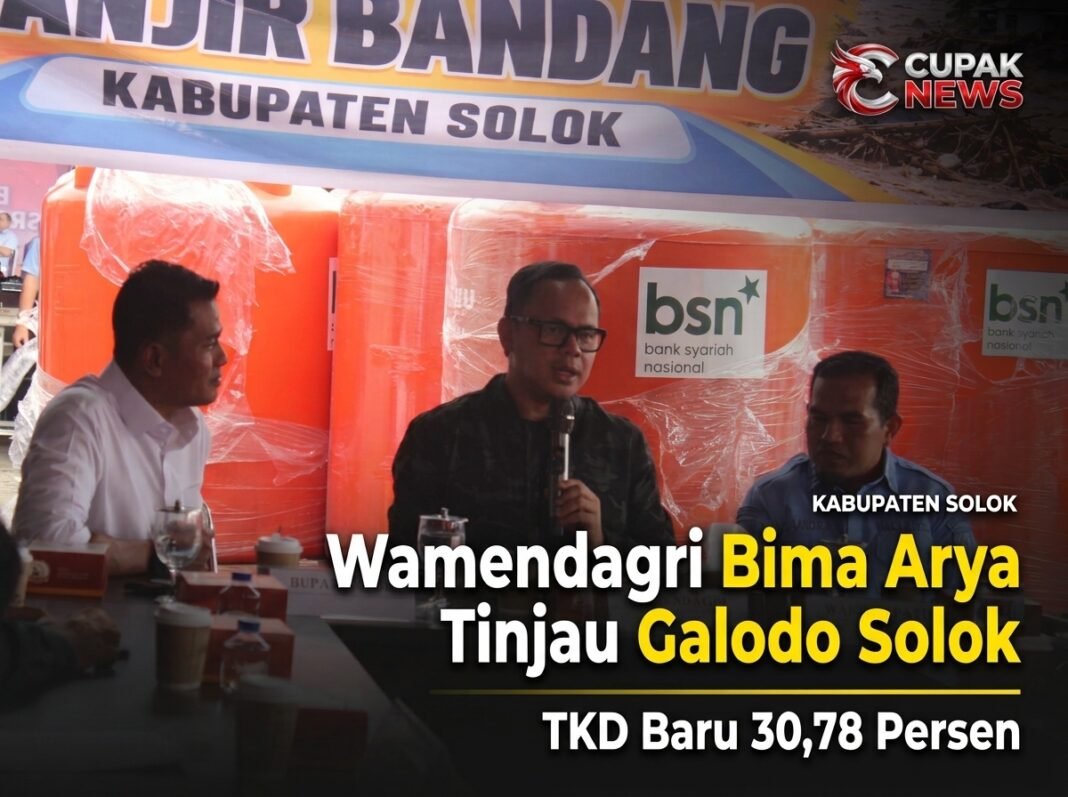 Wamendagri Bima Arya meninjau penanganan pascabencana galodo di Kabupaten Solok